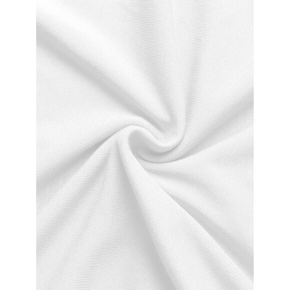 Women's Sleeveless Racerback Flared Tank Dress Casual Summer White Medium - Picture 6 of 6